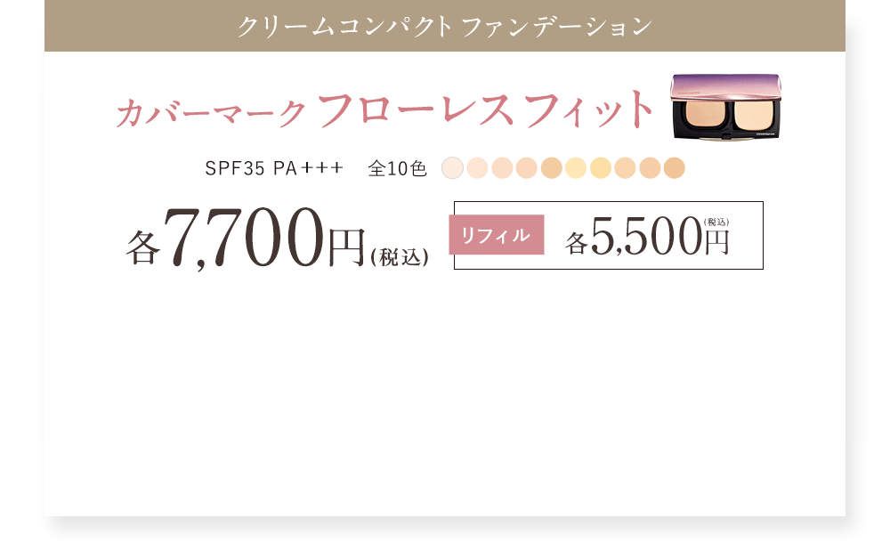 クリームコンパクト ファンデーション　カバーマーク フローレス フィット